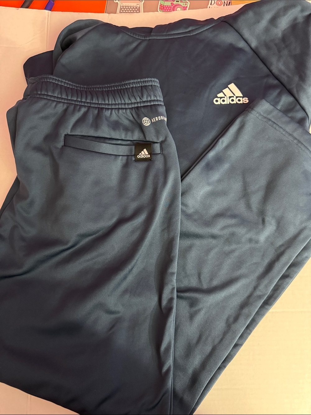 adidas Navy Blue AEROREADY Track Pants and Top Set